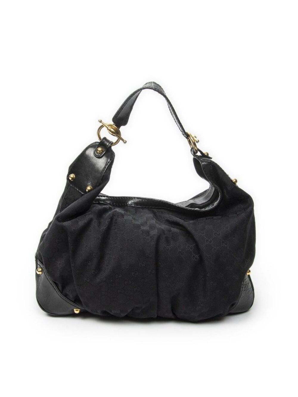 Gucci Large Jackie Hobo Black GG Canvas